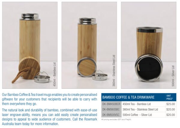 Bamboo Coffee & Tea Cups - Image 3